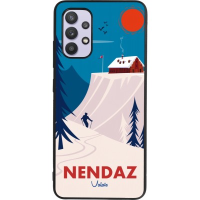 Samsung Galaxy A32 Case Hülle - Silikon schwarz Nendaz Cabane Ski
