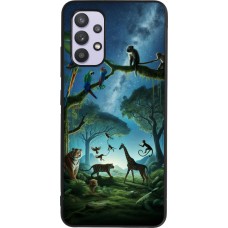 Samsung Galaxy A32 Case Hülle - Silikon schwarz Paradies der exotischen Tiere