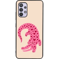 Coque Samsung Galaxy A32 - Silicone rigide noir Pink crocodile 2026