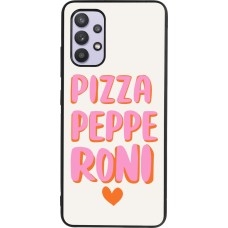 Samsung Galaxy A32 Case Hülle - Silikon schwarz Pizza pepperoni 2026