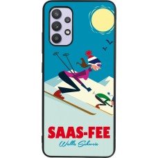 Coque Samsung Galaxy A32 - Silicone rigide noir Saas-Fee Ski Downhill