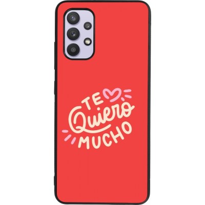 Samsung Galaxy A32 Case Hülle - Silikon schwarz Saint Valentines Day 26 Te quiero mucho