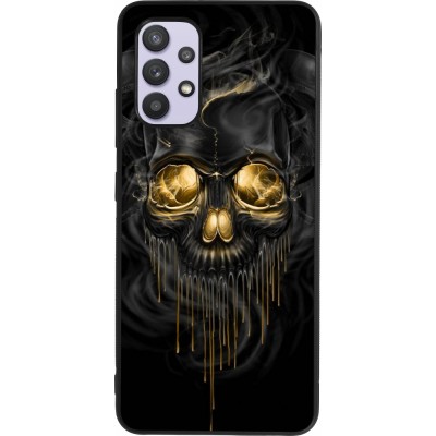 Coque Samsung Galaxy A32 - Silicone rigide noir Skull 02