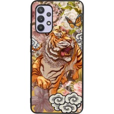 Coque Samsung Galaxy A32 - Silicone rigide noir Spring 23 japanese tiger