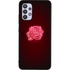 Samsung Galaxy A32 Case Hülle - Silikon schwarz Spring 23 neon rose