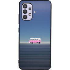 Coque Samsung Galaxy A32 - Silicone rigide noir Spring 23 pink bus