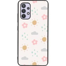 Coque Samsung Galaxy A32 - Silicone rigide noir Spring 23 weather