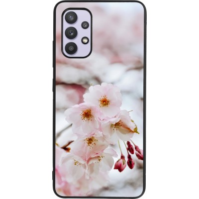 Coque Samsung Galaxy A32 - Silicone rigide noir Cherry tree Spring 2026
