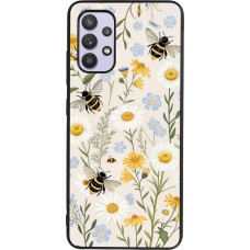 Coque Samsung Galaxy A32 - Silicone rigide noir Pattern bees Spring 2026