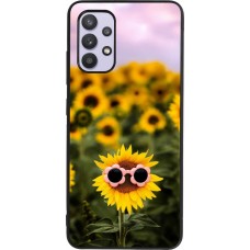 Coque Samsung Galaxy A32 - Silicone rigide noir Sunflower with glasses Spring 2026