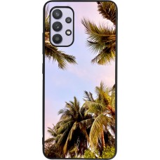 Coque Samsung Galaxy A32 - Silicone rigide noir Summer 2023 palm tree vibe