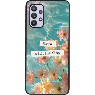 Coque Samsung Galaxy A32 - Silicone rigide noir Summer 2025 Grow with the flow