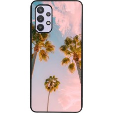 Samsung Galaxy A32 Case Hülle - Silikon schwarz Summer 2025 Palmiers