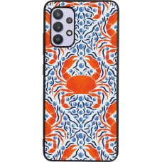 Coque Samsung Galaxy A32 - Silicone rigide noir Crabs and pearls Summer 2026