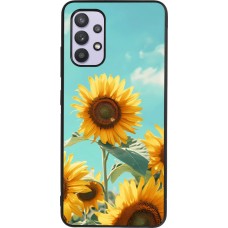 Coque Samsung Galaxy A32 - Silicone rigide noir Sunflowers Summer 2026