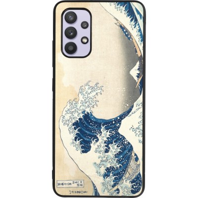 Coque Samsung Galaxy A32 - Silicone rigide noir Tableau art - La Grande Vague de Kanagawa - Hokusai