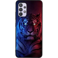Samsung Galaxy A32 Case Hülle - Silikon schwarz Tiger Blue Red