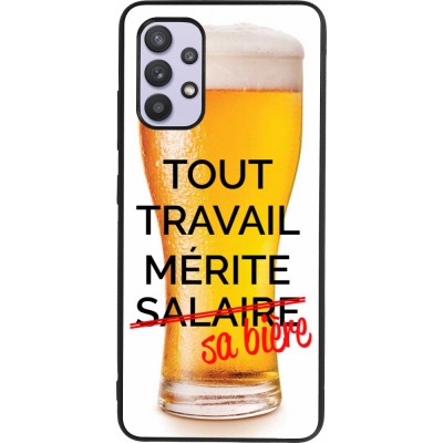 Samsung Galaxy A32 Case Hülle - Silikon schwarz Tout travail mérite sa bière