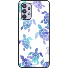 Coque Samsung Galaxy A32 - Silicone rigide noir Turtles pattern watercolor