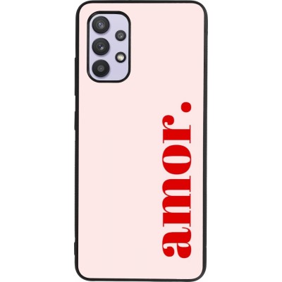 Samsung Galaxy A32 Case Hülle - Silikon schwarz Valentine 2024 amor