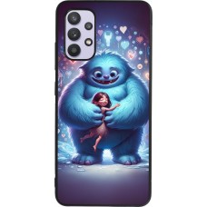 Samsung Galaxy A32 Case Hülle - Silikon schwarz Valentin 2024 Flauschige Liebe