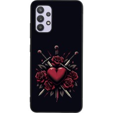 Coque Samsung Galaxy A32 - Silicone rigide noir Valentine 2024 gothic love