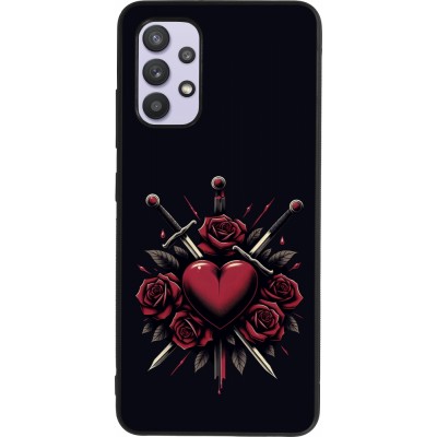 Samsung Galaxy A32 Case Hülle - Silikon schwarz Valentine 2024 gothic love