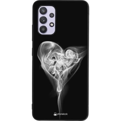 Samsung Galaxy A32 Case Hülle - Silikon schwarz Valentine 2022 Black Smoke