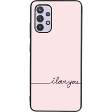 Coque Samsung Galaxy A32 - Silicone rigide noir Valentine 2023 i love you writing