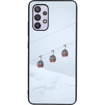 Samsung Galaxy A32 Case Hülle - Silikon schwarz Winter 22 ski lift