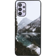 Coque Samsung Galaxy A32 - Silicone rigide noir Winter 22 snowy mountain and lake