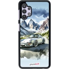 Samsung Galaxy A32 5G Case Hülle - Porsche 911 Berg Aquarell