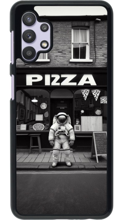 Samsung Galaxy A32 5G Case Hülle - Astronaut vor einer Pizzeria