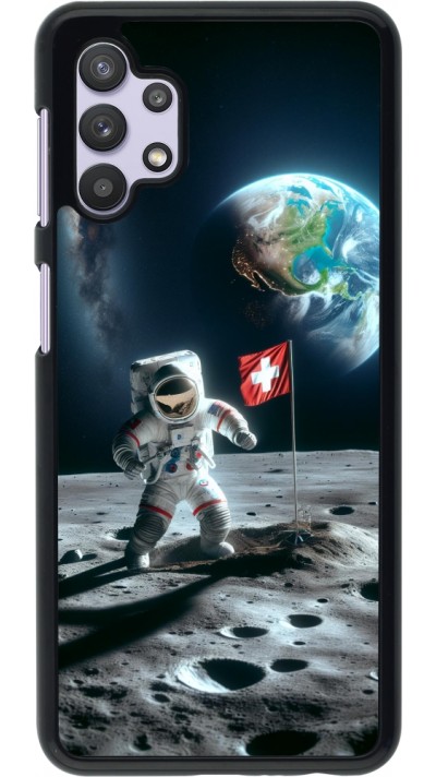 Coque Samsung Galaxy A32 5G - Astro Suisse sur lune