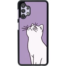 Samsung Galaxy A32 5G Case Hülle - Chat auf lila Hintergrund
