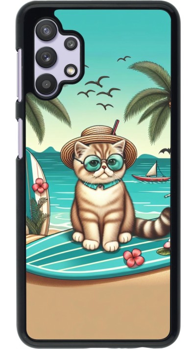 Samsung Galaxy A32 5G Case Hülle - Chat Surf Stil