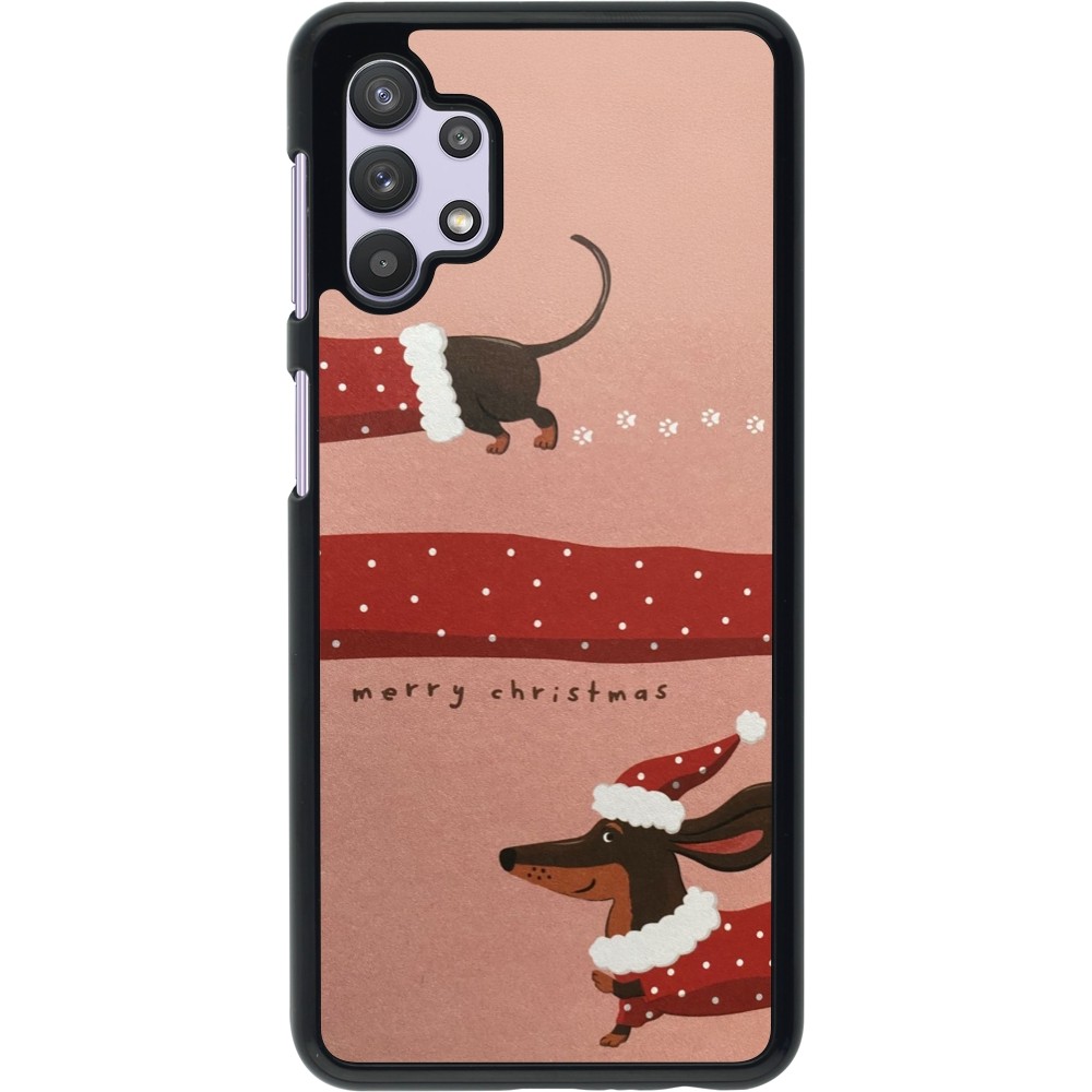 Coque Samsung Galaxy A32 5G - Christmas 25 Teckel Merry Xmas