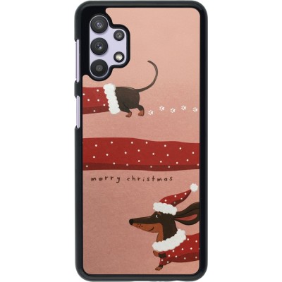 Coque Samsung Galaxy A32 5G - Christmas 25 Teckel Merry Xmas