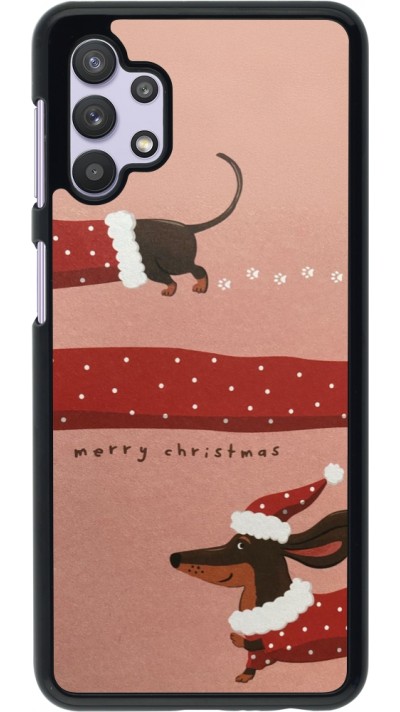 Coque Samsung Galaxy A32 5G - Christmas 25 Teckel Merry Xmas