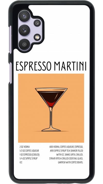 Samsung Galaxy A32 5G Case Hülle - Cocktail Rezept Espresso Martini