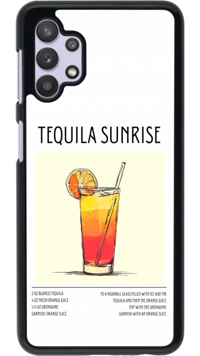Samsung Galaxy A32 5G Case Hülle - Cocktail Rezept Tequila Sunrise