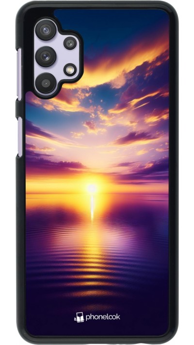 Coque Samsung Galaxy A32 5G - Coucher soleil jaune violet