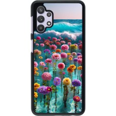 Samsung Galaxy A32 5G Case Hülle - Blumenmeer Wellen
