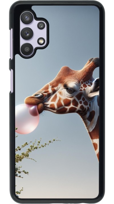 Samsung Galaxy A32 5G Case Hülle - Giraffe mit Blase