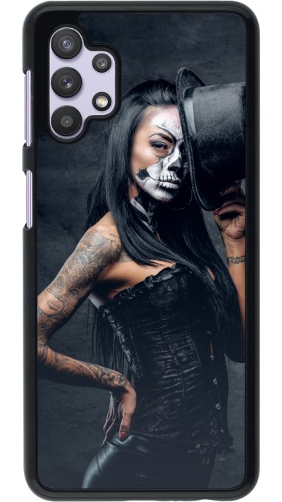Samsung Galaxy A32 5G Case Hülle - Halloween 22 Tattooed Girl