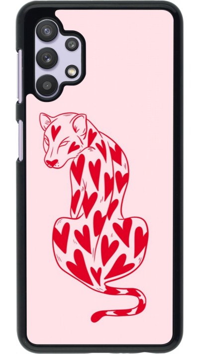 Samsung Galaxy A32 5G Case Hülle - Leopard with hearts 2026