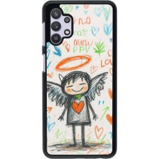 Samsung Galaxy A32 5G Case Hülle - Little Angel Sketch Love