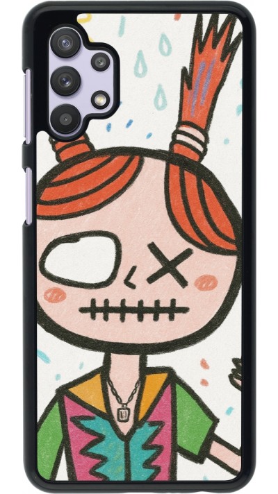 Samsung Galaxy A32 5G Case Hülle - Little Girl Sketch