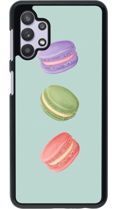 Coque Samsung Galaxy A32 5G - Macarons on green background