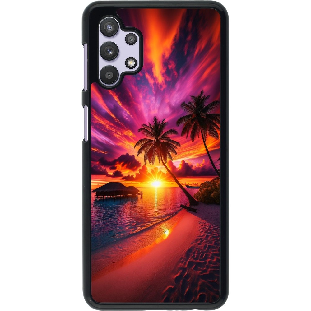 Samsung Galaxy A32 5G Case Hülle - Malediven Abenddämmerung Glückseligkeit